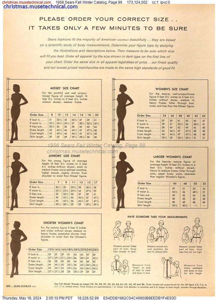 1956 Sears Fall Winter Catalog, Page 99