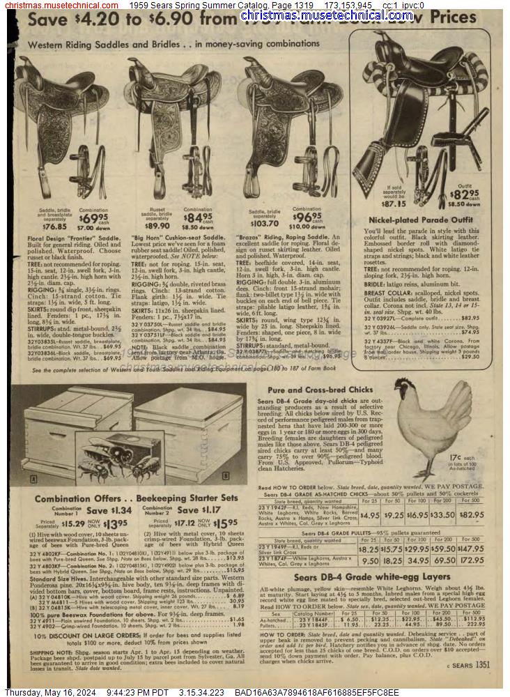 1959 Sears Spring Summer Catalog, Page 1319