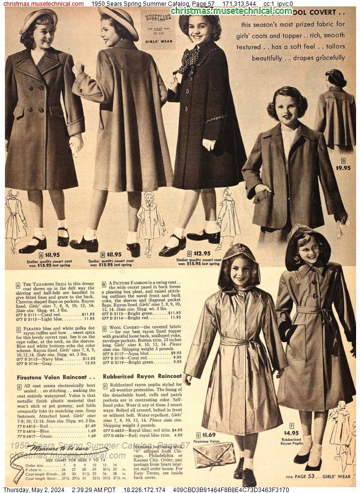 1950 Sears Spring Summer Catalog, Page 57