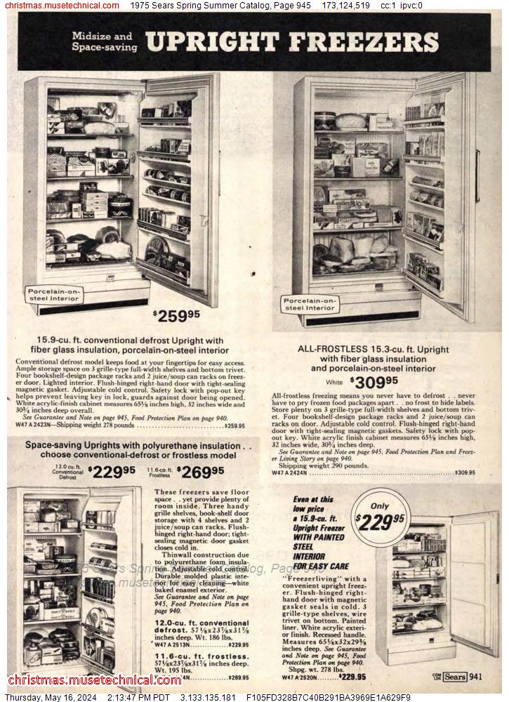 1975 Sears Spring Summer Catalog, Page 945