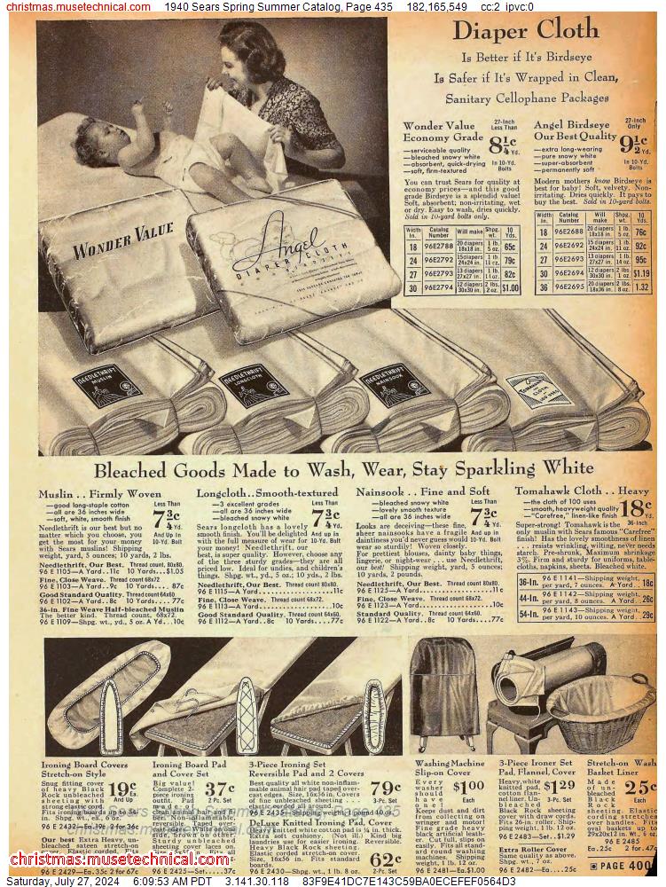 1940 Sears Spring Summer Catalog, Page 435