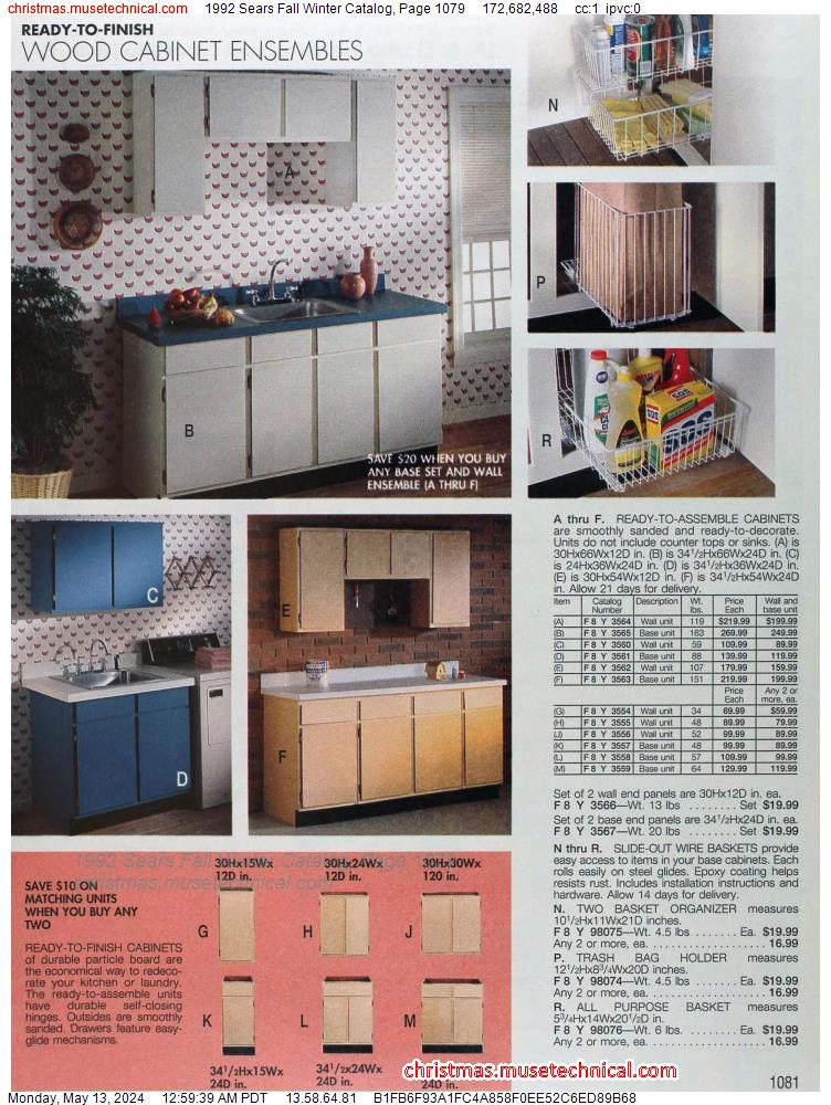 1992 Sears Fall Winter Catalog, Page 1079