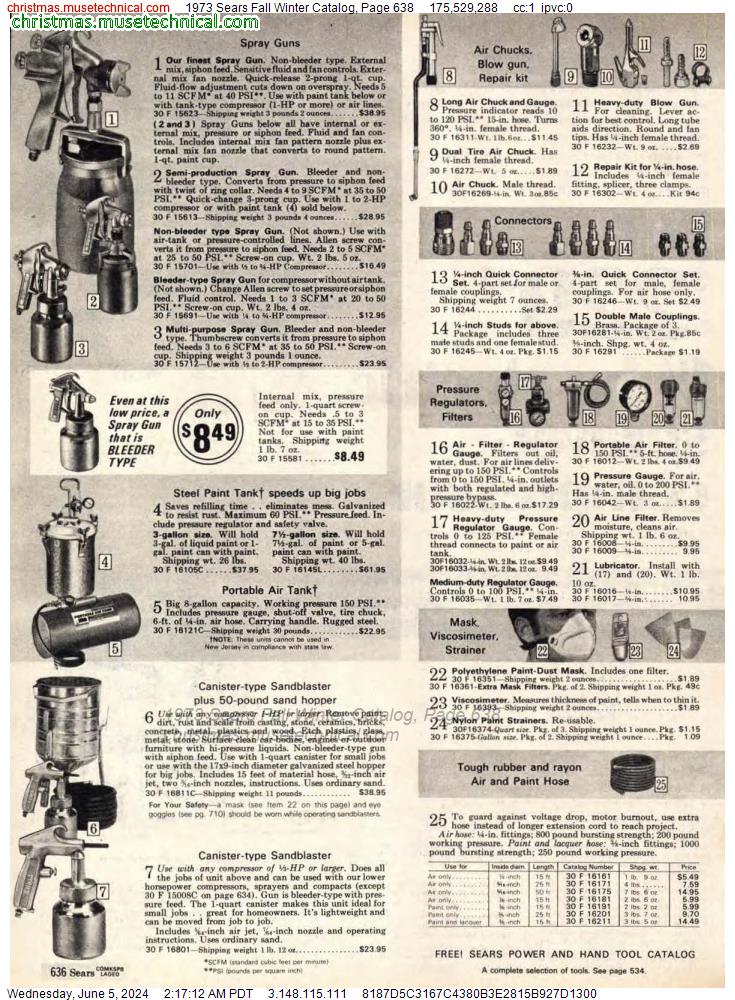 1973 Sears Fall Winter Catalog, Page 638