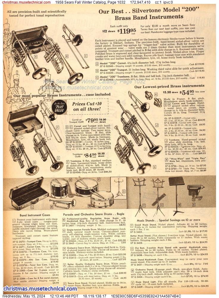 1958 Sears Fall Winter Catalog, Page 1032