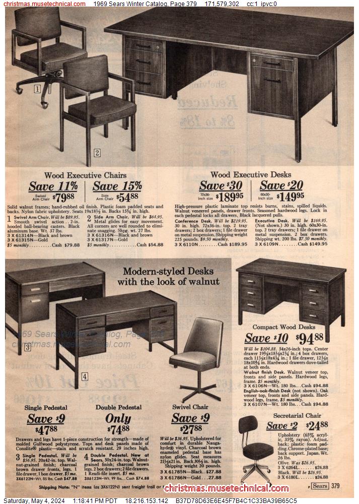 1969 Sears Winter Catalog, Page 379