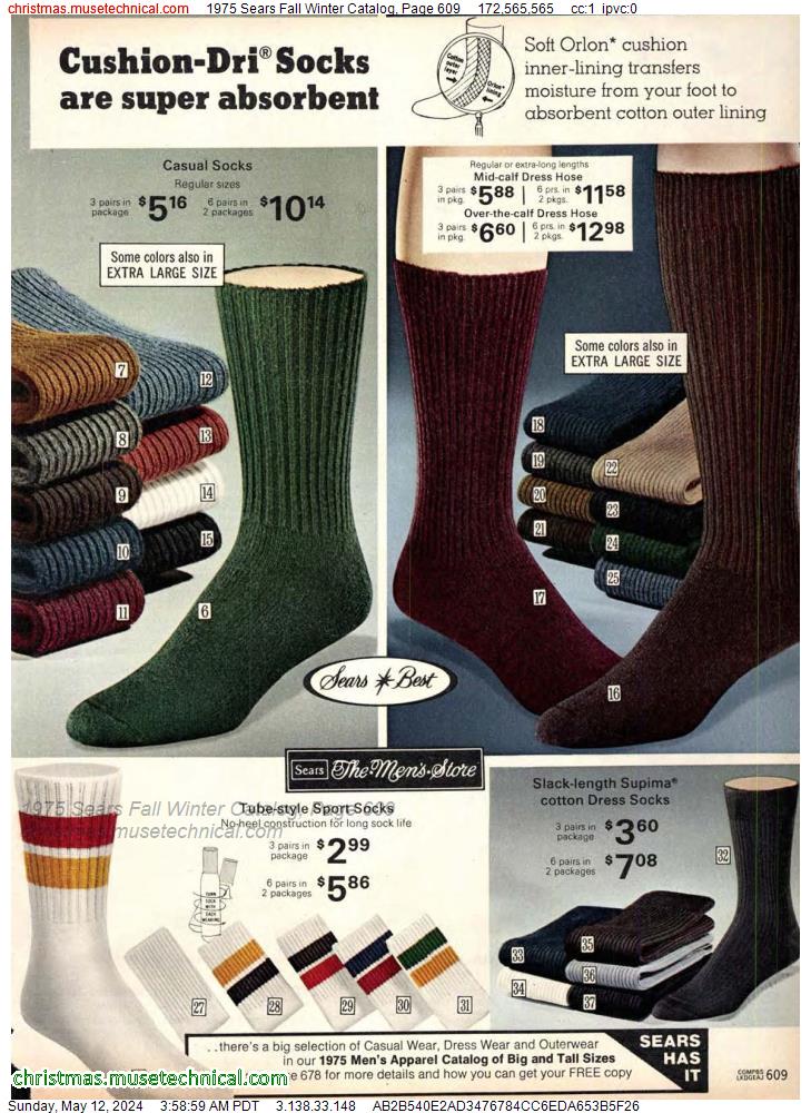 1975 Sears Fall Winter Catalog, Page 609