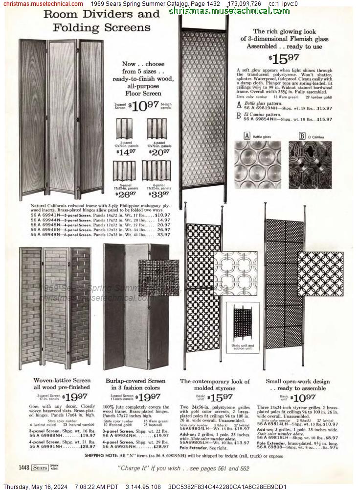 1969 Sears Spring Summer Catalog, Page 1432