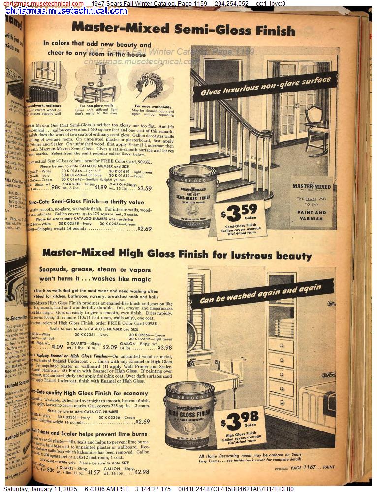 1947 Sears Fall Winter Catalog, Page 1159