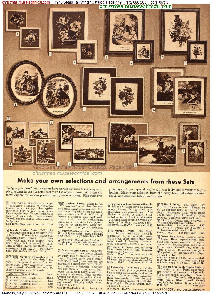 1945 Sears Fall Winter Catalog, Page 449
