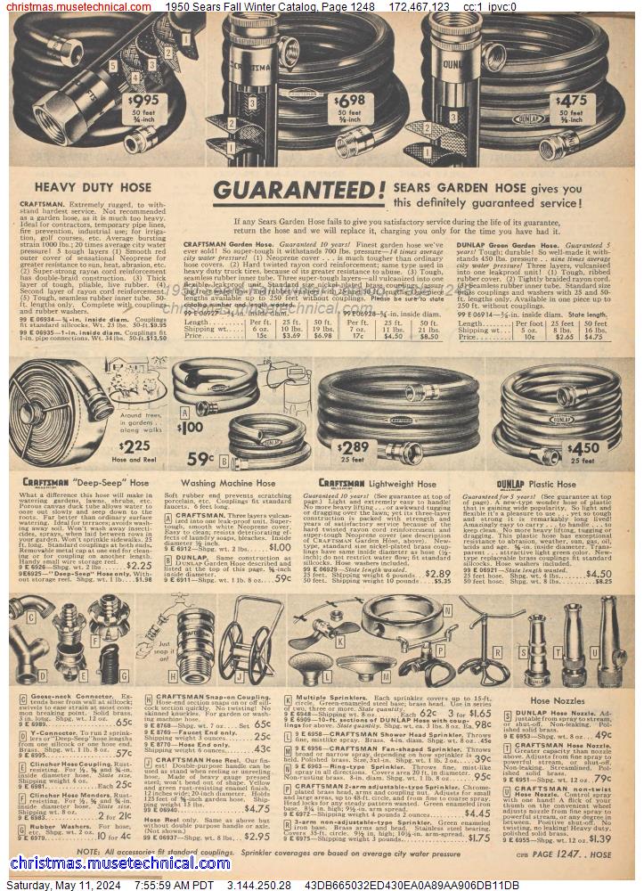 1950 Sears Fall Winter Catalog, Page 1248