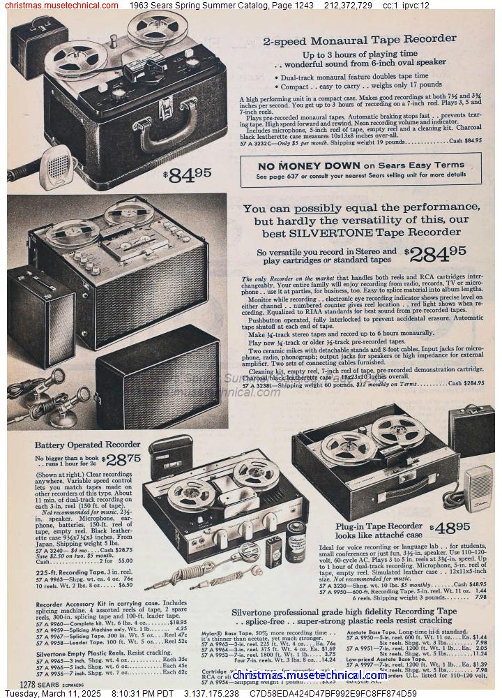 1963 Sears Spring Summer Catalog, Page 1243