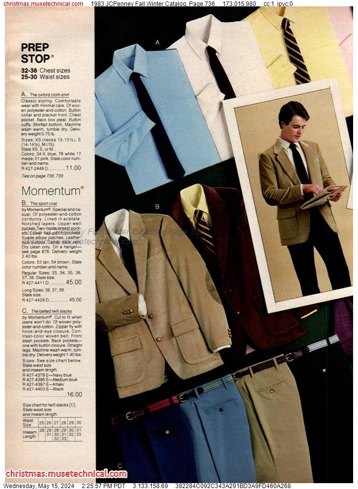 1983 JCPenney Fall Winter Catalog, Page 736