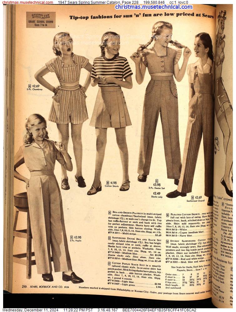 1947 Sears Spring Summer Catalog, Page 228