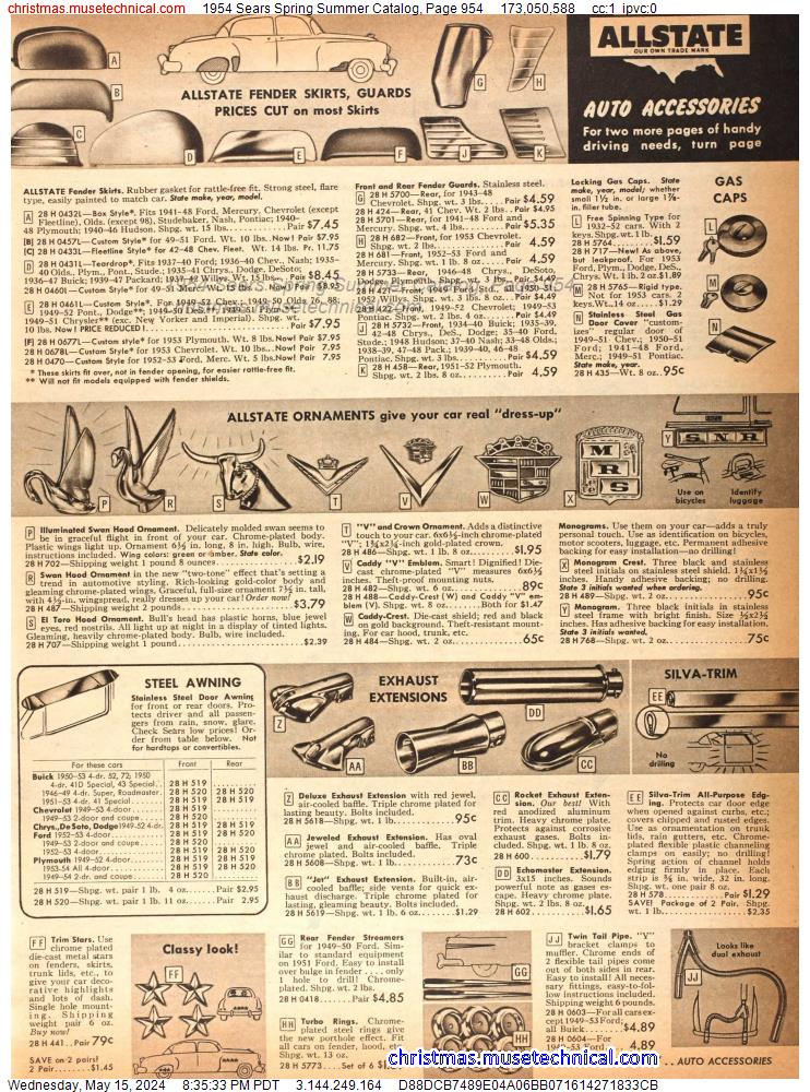 1954 Sears Spring Summer Catalog, Page 954