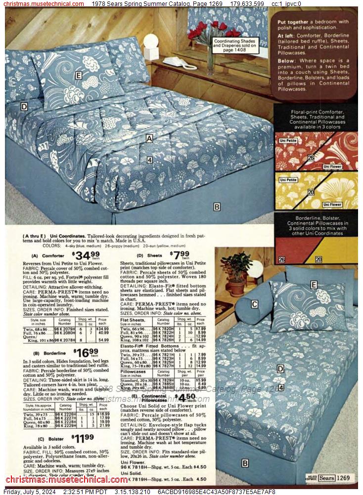 1978 Sears Spring Summer Catalog, Page 1269