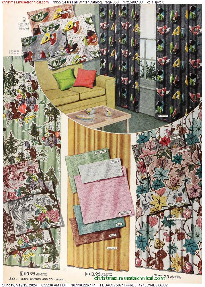 1955 Sears Fall Winter Catalog, Page 850