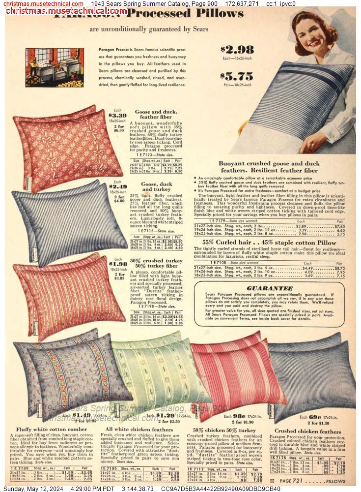 1943 Sears Spring Summer Catalog, Page 900