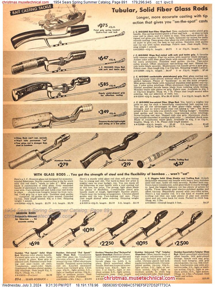 1954 Sears Spring Summer Catalog, Page 891