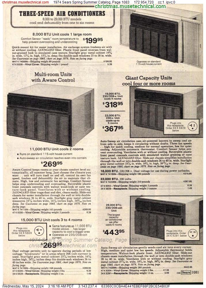 1974 Sears Spring Summer Catalog, Page 1083