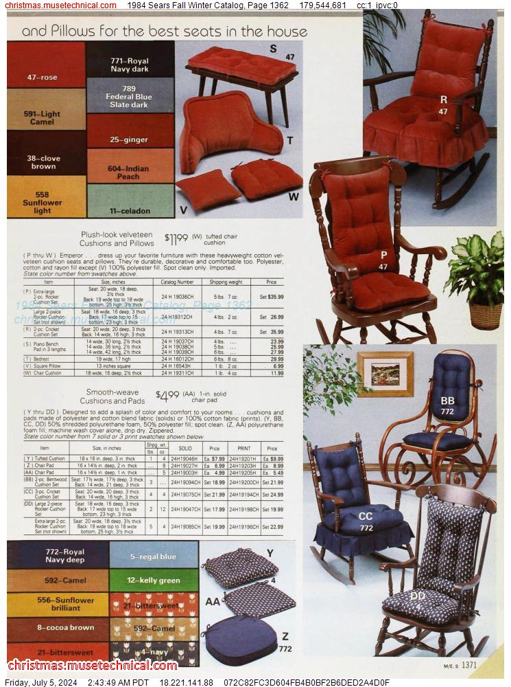 1984 Sears Fall Winter Catalog, Page 1362