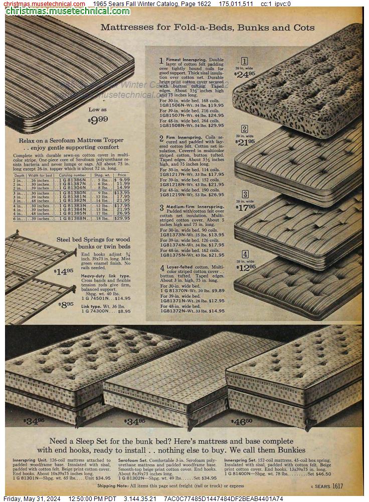 1965 Sears Fall Winter Catalog, Page 1622