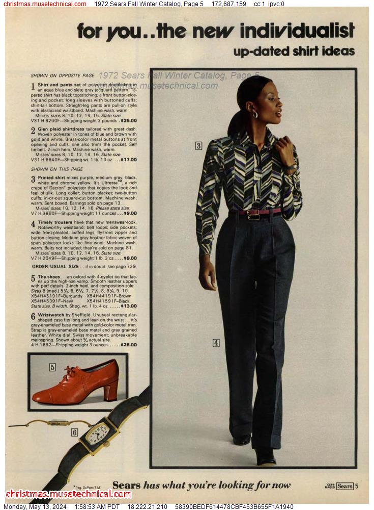 1972 Sears Fall Winter Catalog, Page 5