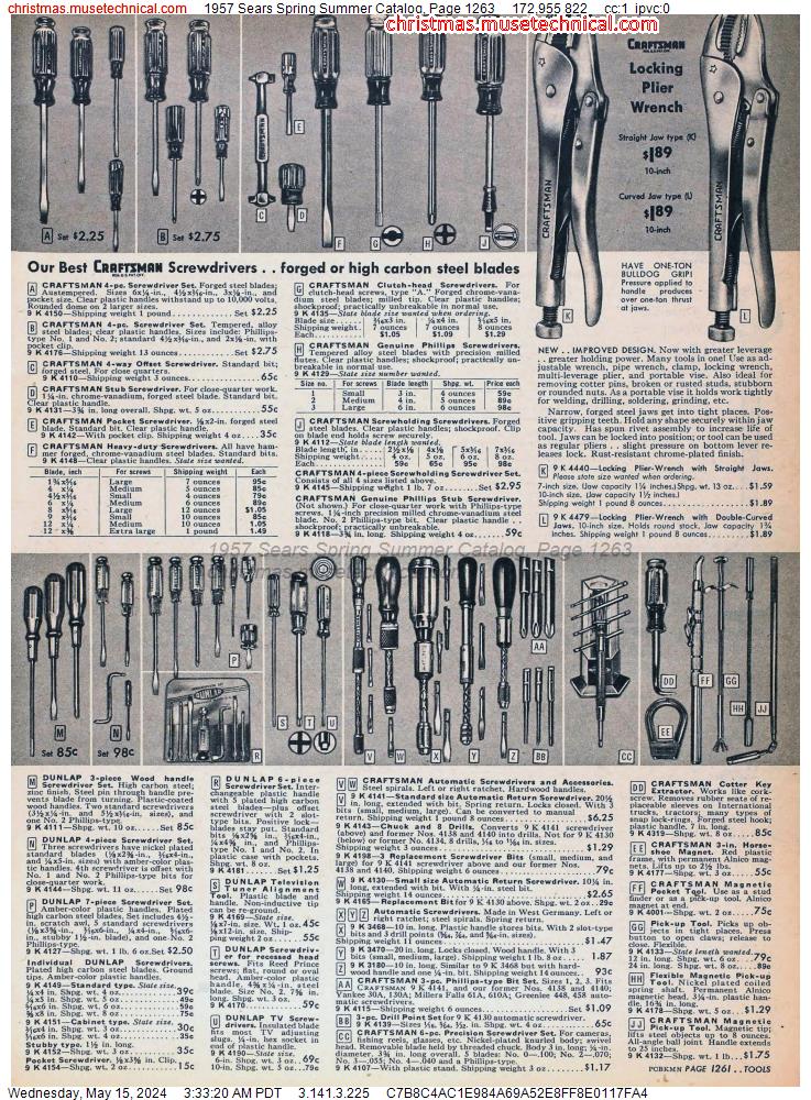 1957 Sears Spring Summer Catalog, Page 1263