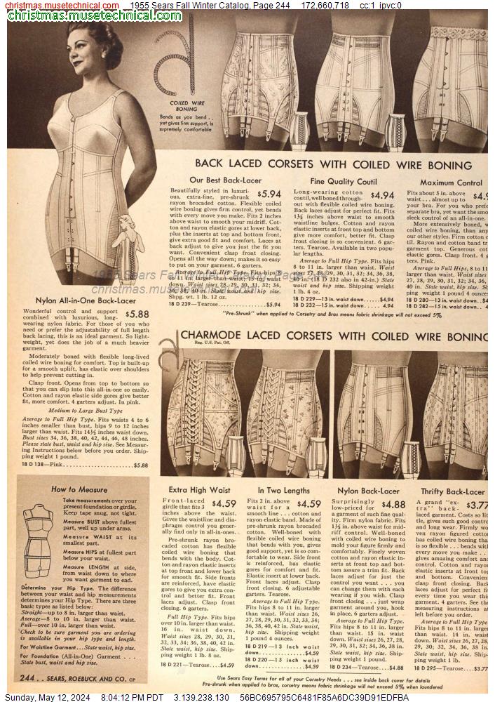 1955 Sears Fall Winter Catalog, Page 244