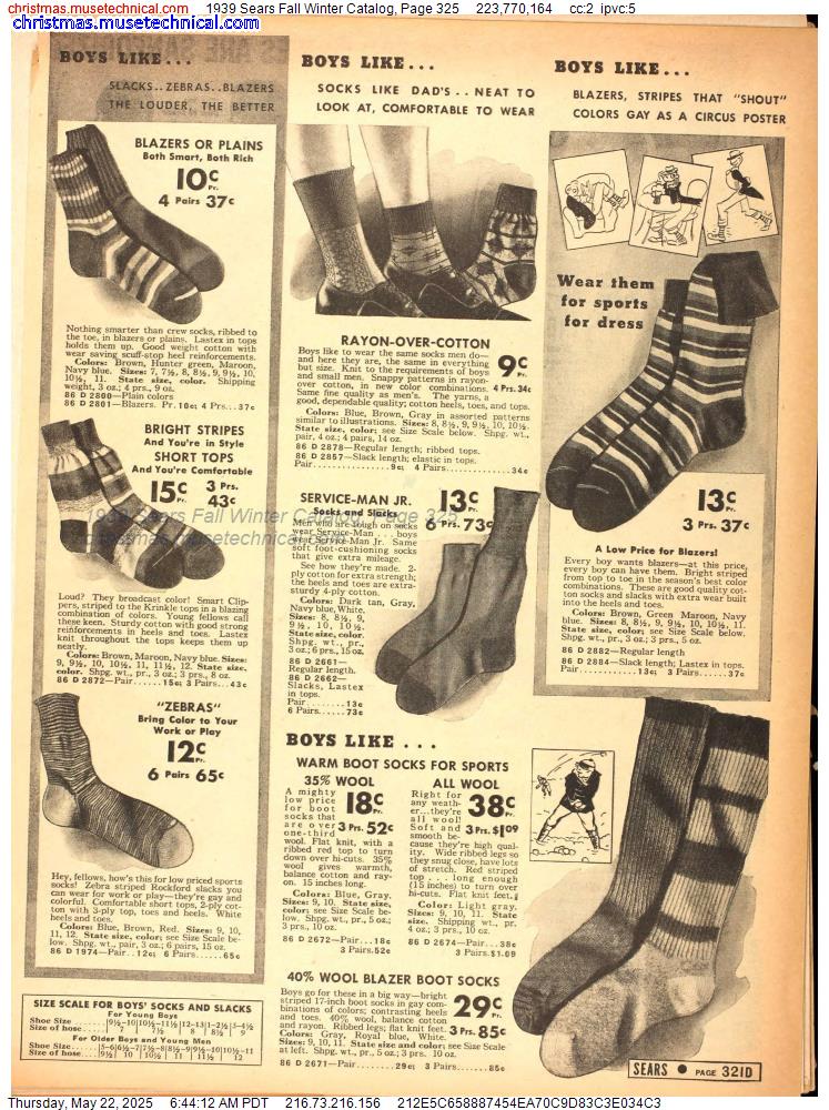 1939 Sears Fall Winter Catalog, Page 325