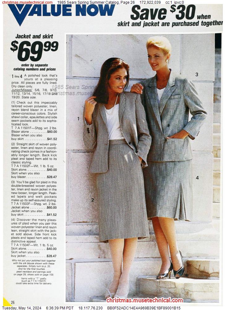 1985 Sears Spring Summer Catalog, Page 26