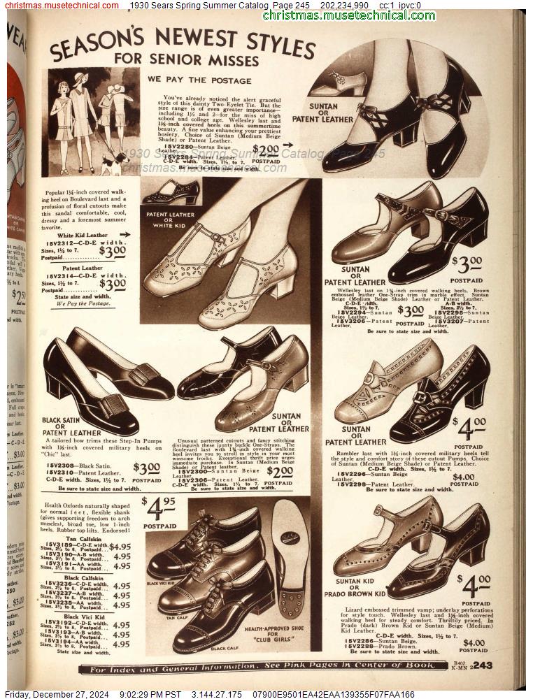 1930 Sears Spring Summer Catalog, Page 245