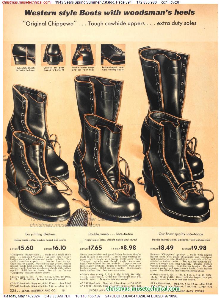 1943 Sears Spring Summer Catalog, Page 394