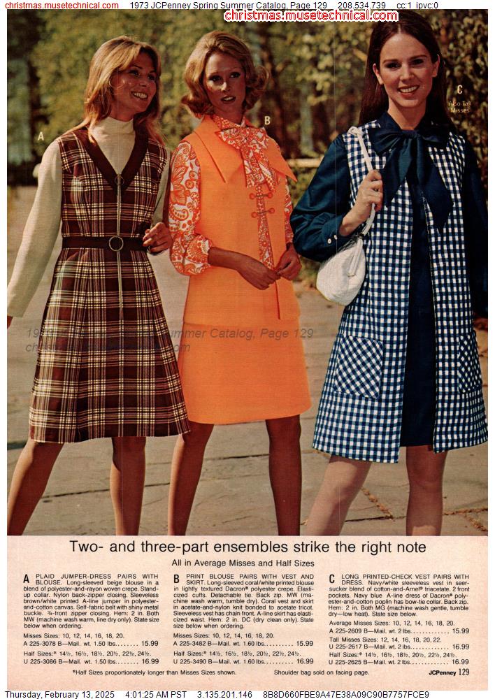 1973 JCPenney Spring Summer Catalog, Page 129