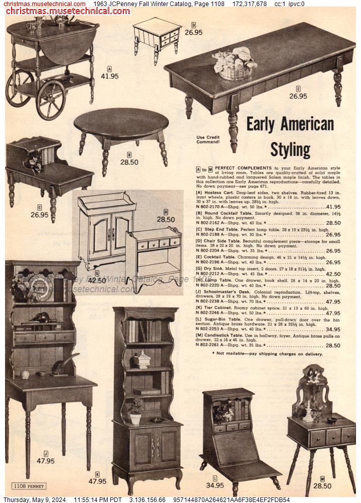 1963 JCPenney Fall Winter Catalog, Page 1108
