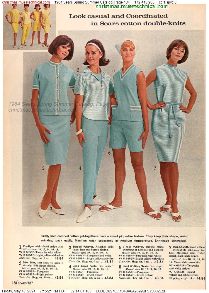 1964 Sears Spring Summer Catalog, Page 134