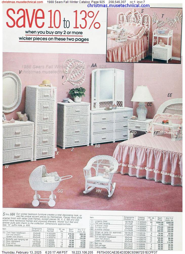 1988 Sears Fall Winter Catalog, Page 925