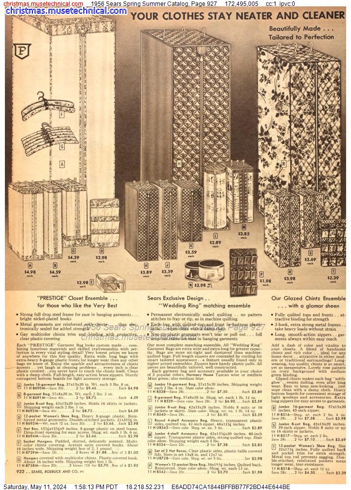 1956 Sears Spring Summer Catalog, Page 927