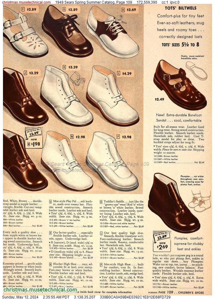 1949 Sears Spring Summer Catalog, Page 109