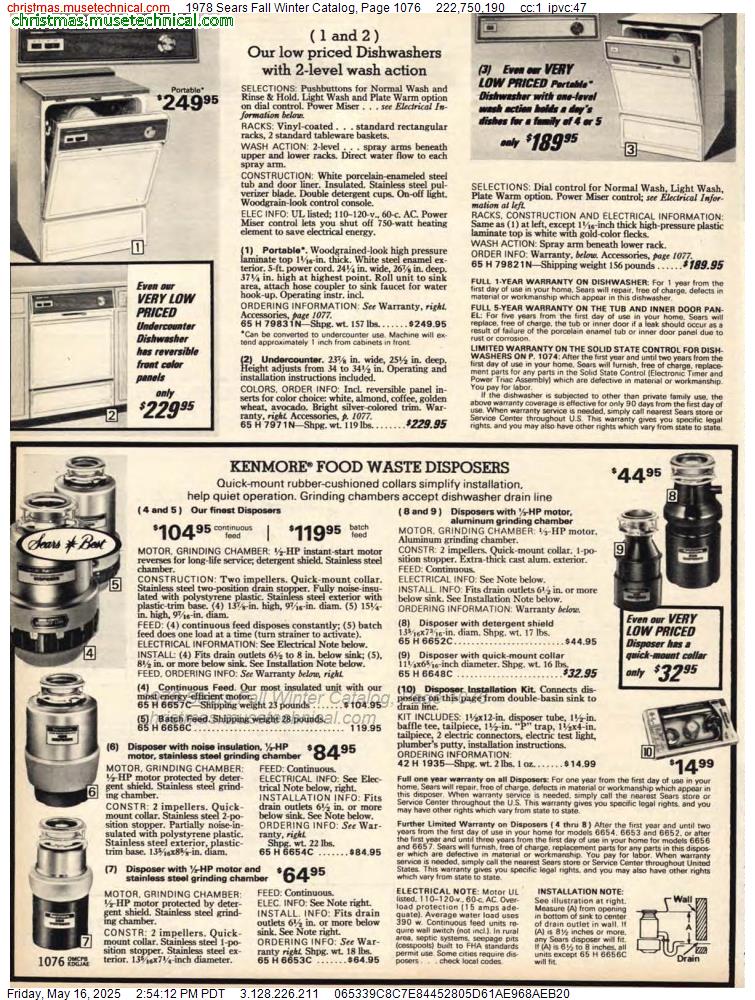 1978 Sears Fall Winter Catalog, Page 1076