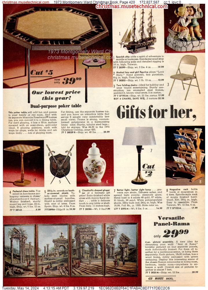 1973 Montgomery Ward Christmas Book, Page 420