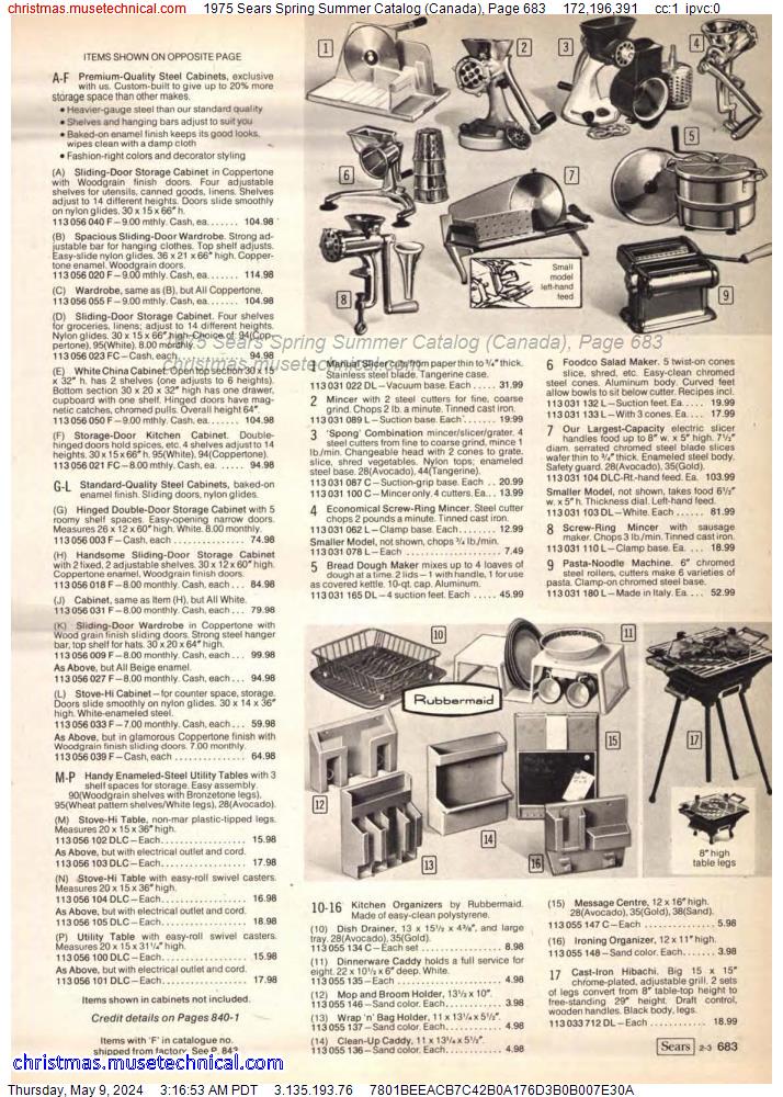 1975 Sears Spring Summer Catalog (Canada), Page 683