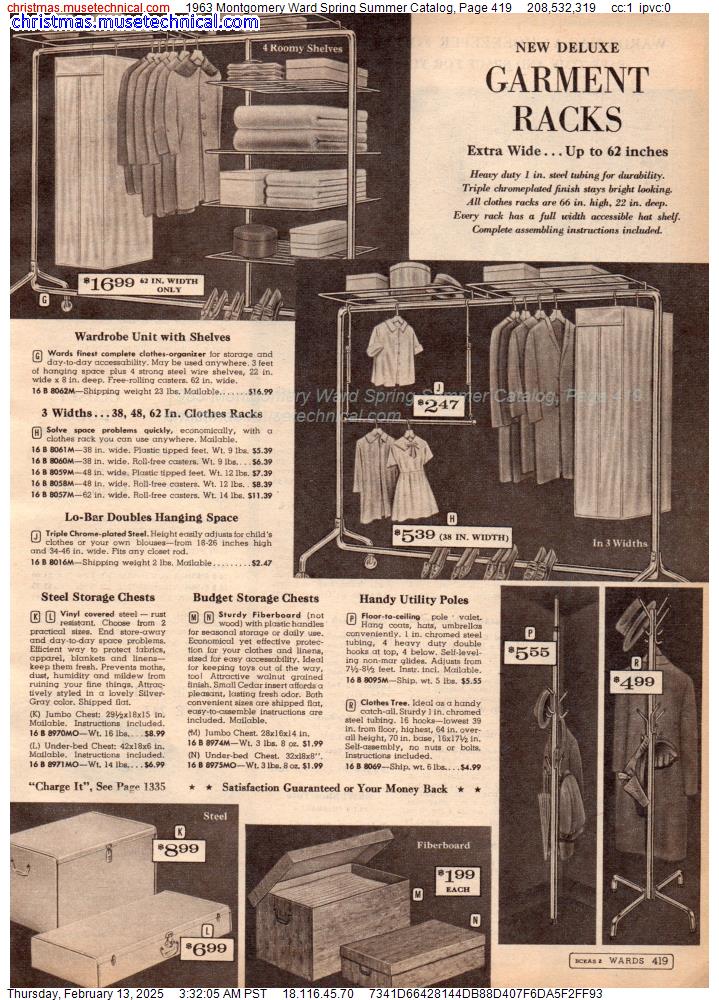 1963 Montgomery Ward Spring Summer Catalog, Page 419