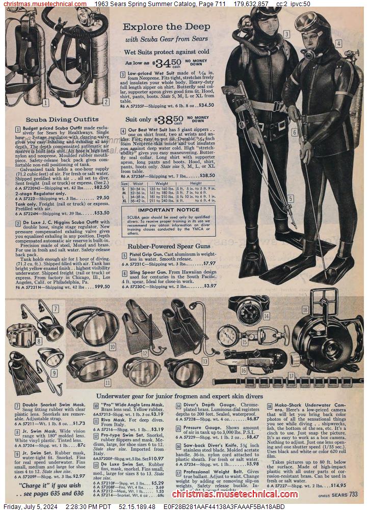 1963 Sears Spring Summer Catalog, Page 711