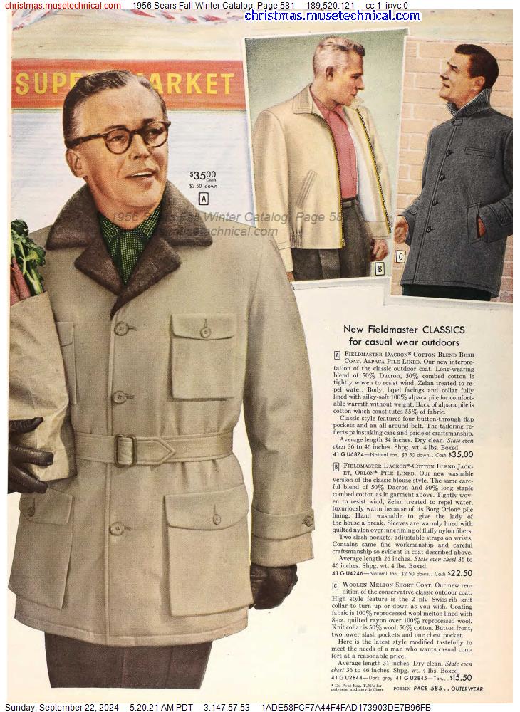 1956 Sears Fall Winter Catalog, Page 581 - Catalogs & Wishbooks