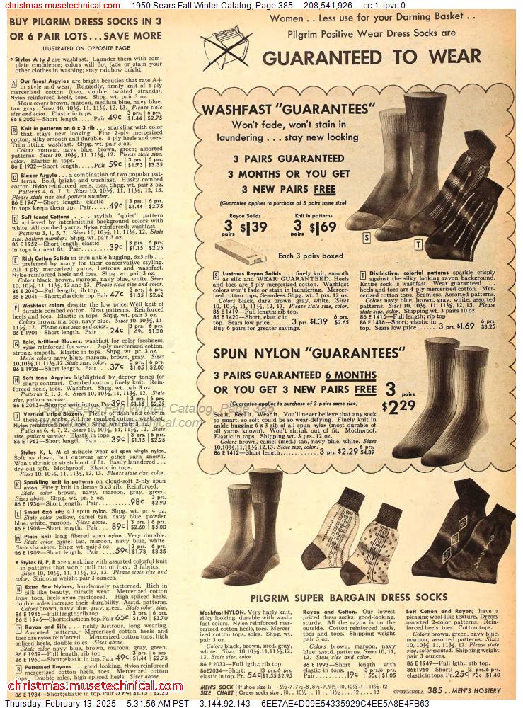 1950 Sears Fall Winter Catalog, Page 385