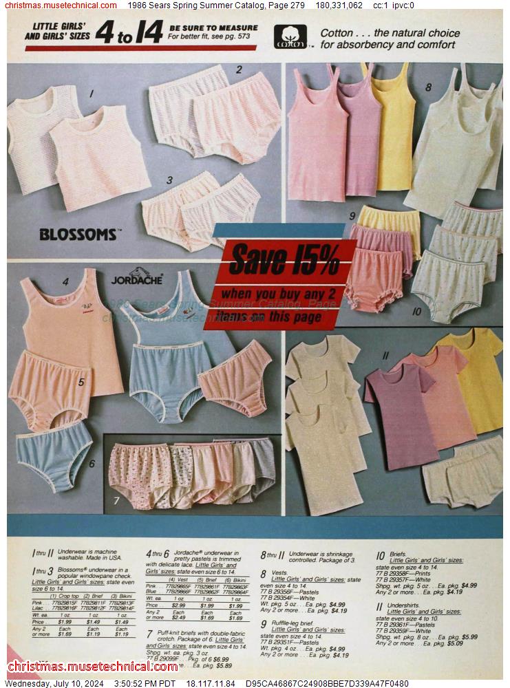 1986 Sears Spring Summer Catalog, Page 279