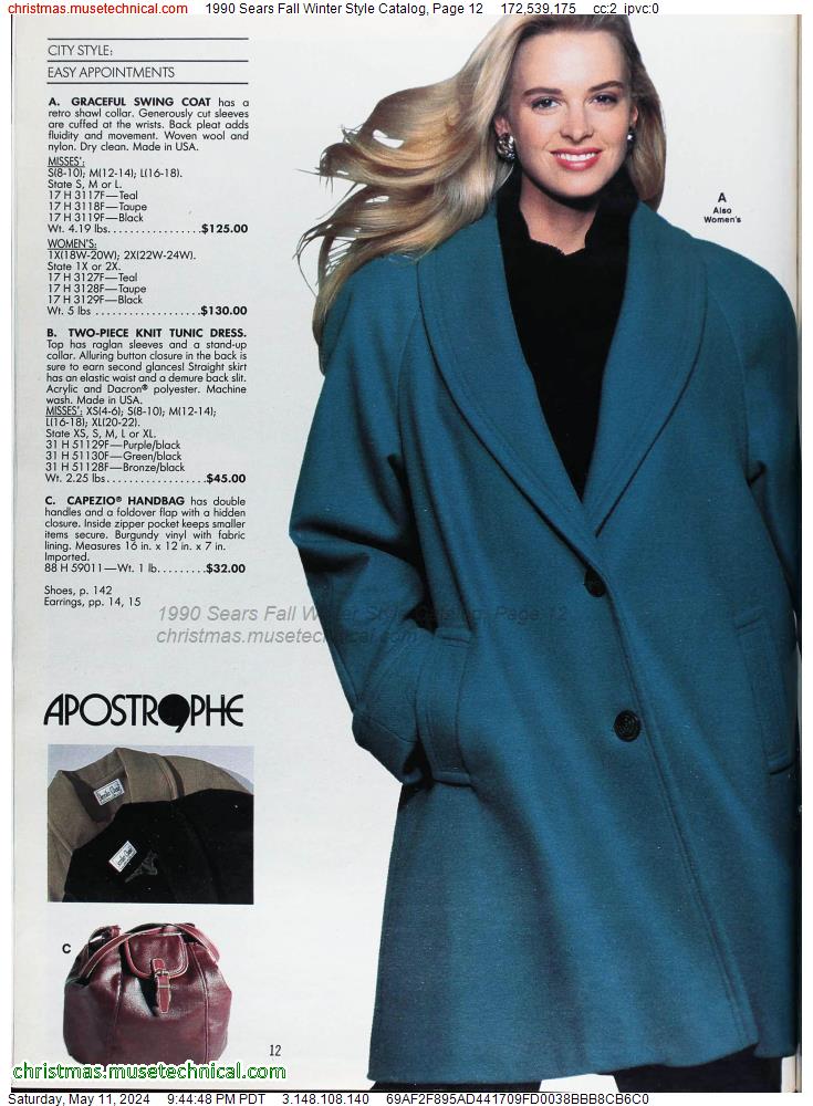 1990 Sears Fall Winter Style Catalog, Page 12