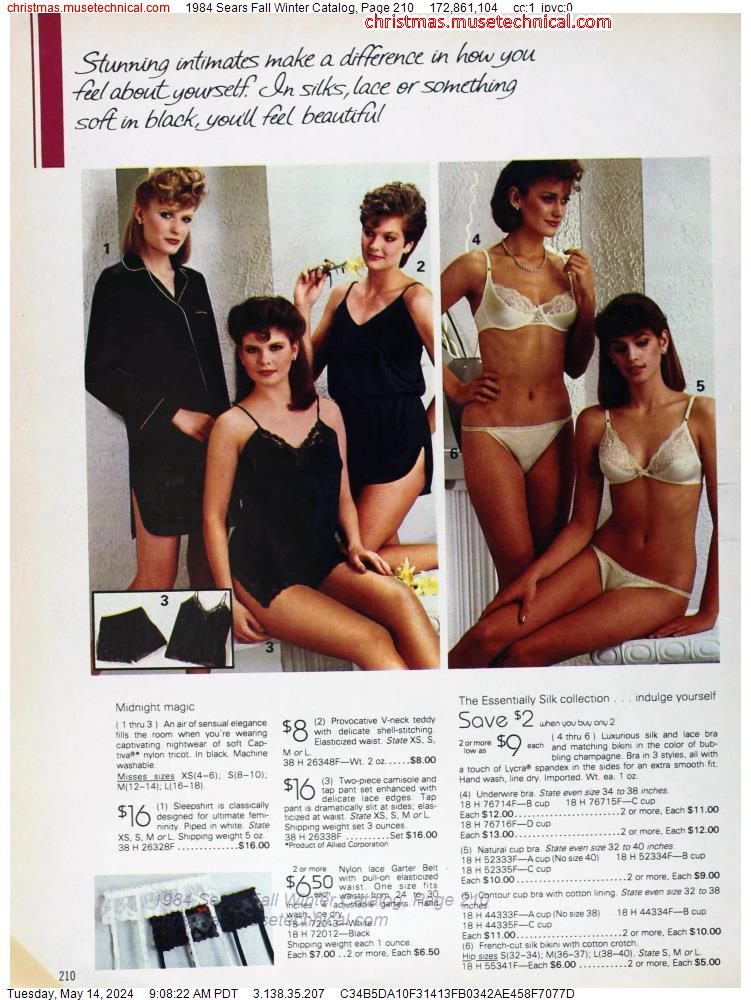 1984 Sears Fall Winter Catalog, Page 210