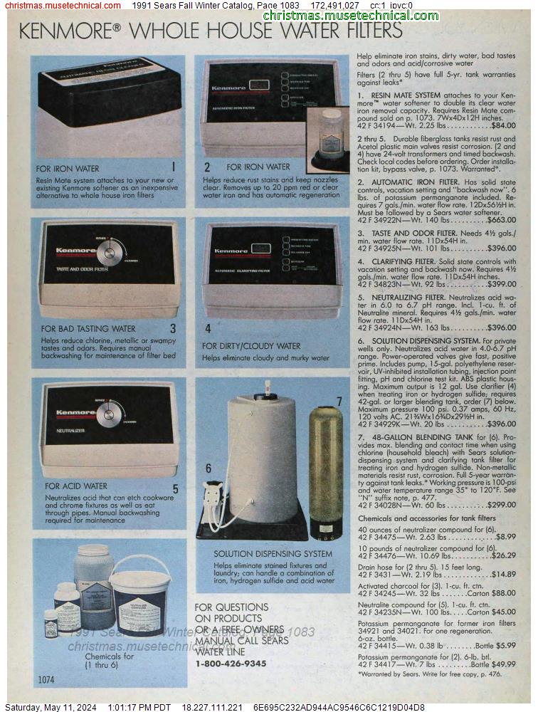 1991 Sears Fall Winter Catalog, Page 1083