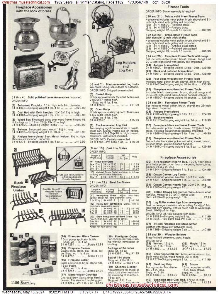 1982 Sears Fall Winter Catalog, Page 1182